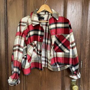 Cropped Plaid Shacket